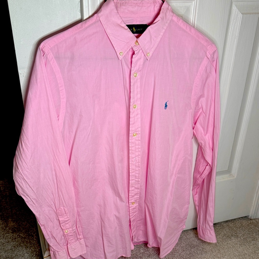 Ralph Lauren Men's Light Pink Casual Shirt